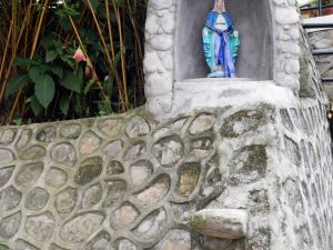 Virgin Mary grotto by the garden