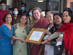 Grantee partner organization handed over the certificate of appreciation to Tewa